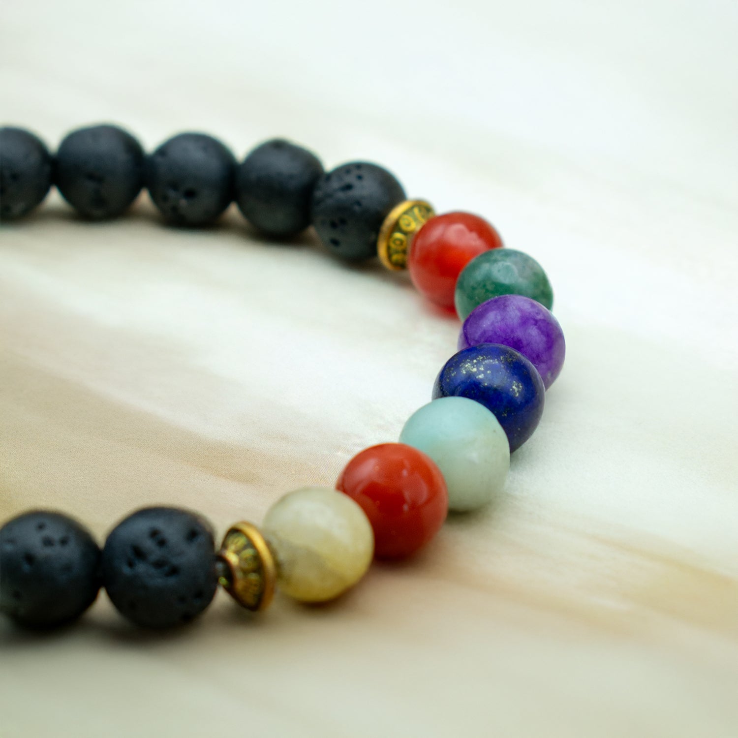 Shukr Chakra Bracelet With Om Bead