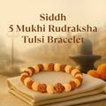 Kashi Siddh 5 Mukhi Rudraksha Tulsi Bracelet