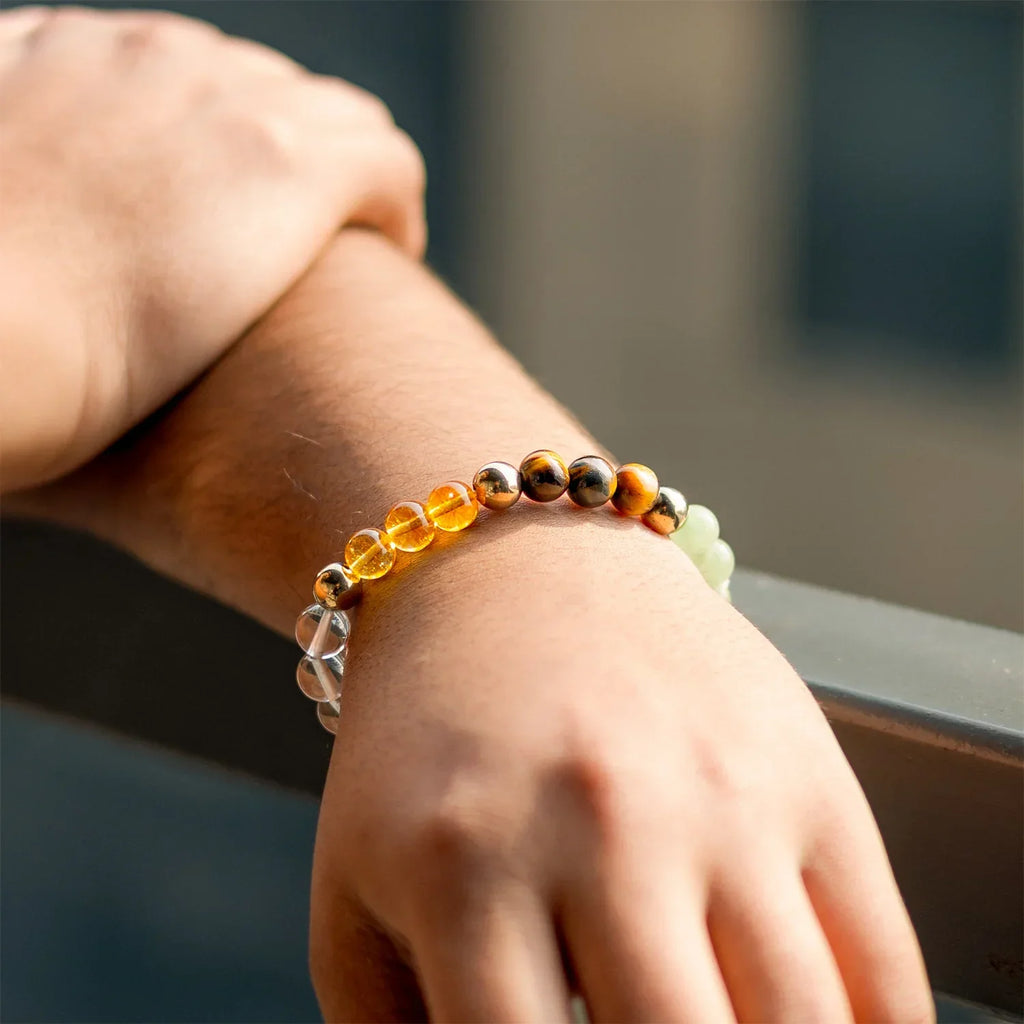 Vyapar Samriddhi Combo - Dhan Yog Bracelet with Citrine Pyramid