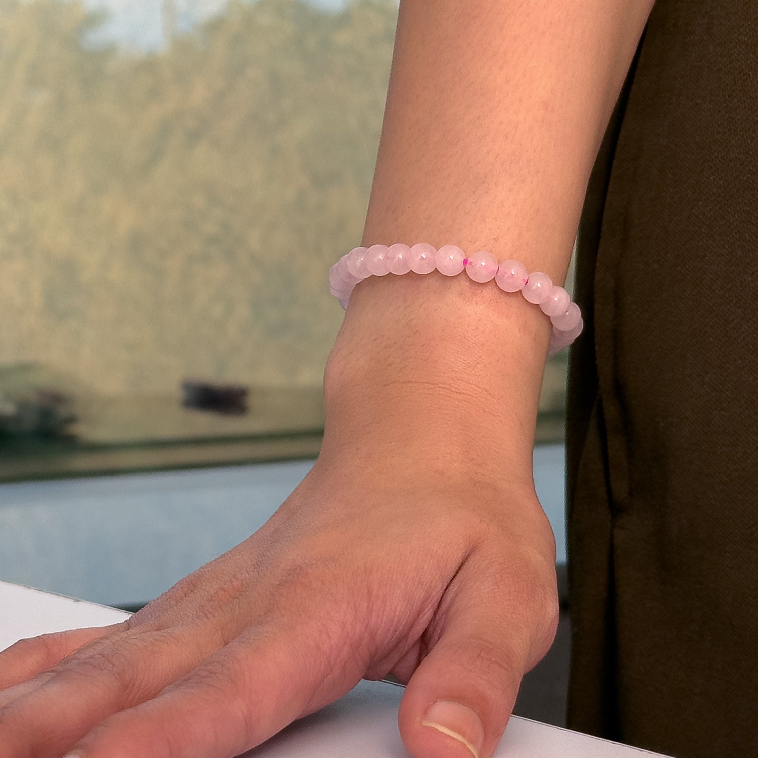 Rose Quartz Bracelet (Women - 6mm Beads)