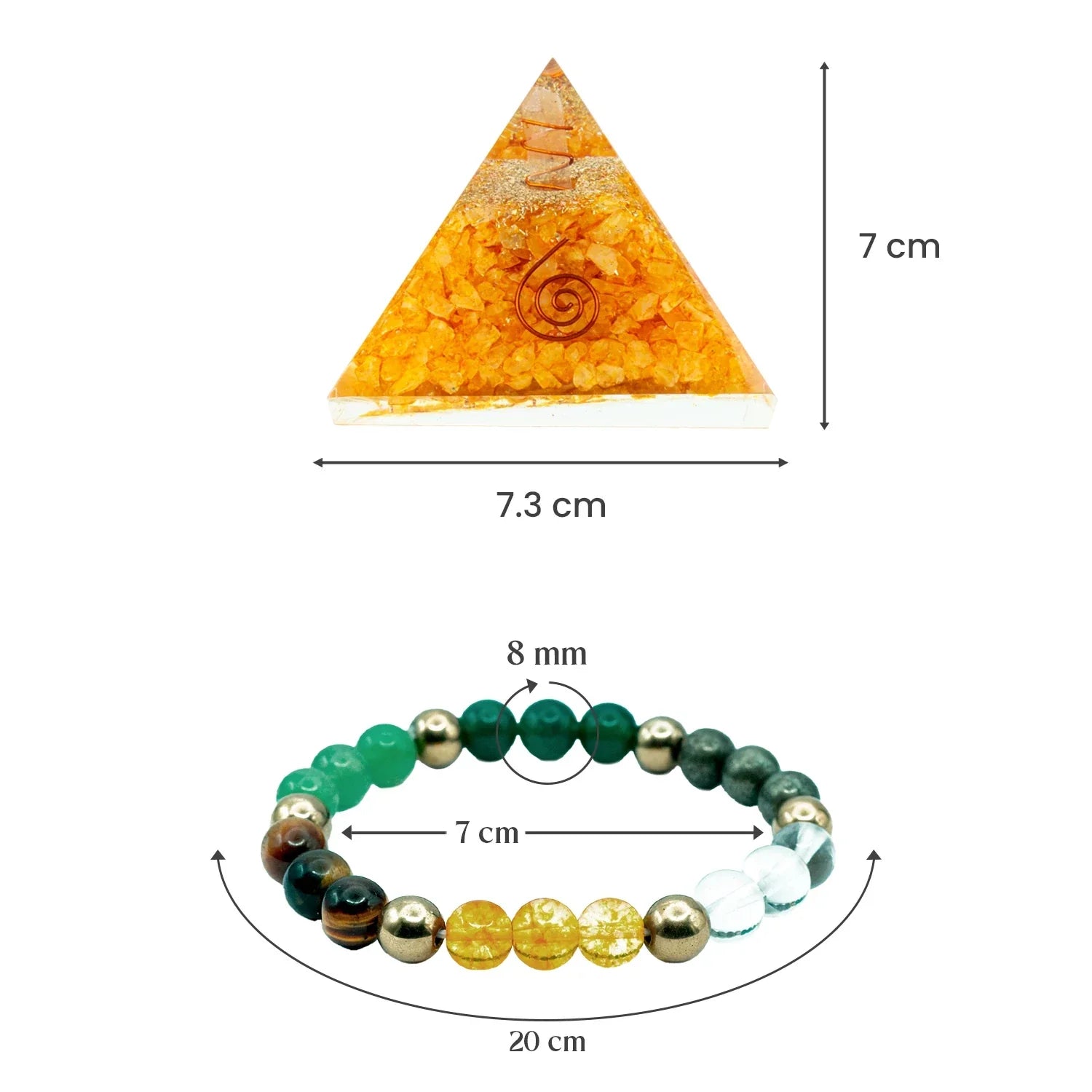 Vyapar Samriddhi Combo - Dhan Yog Bracelet with Citrine Pyramid