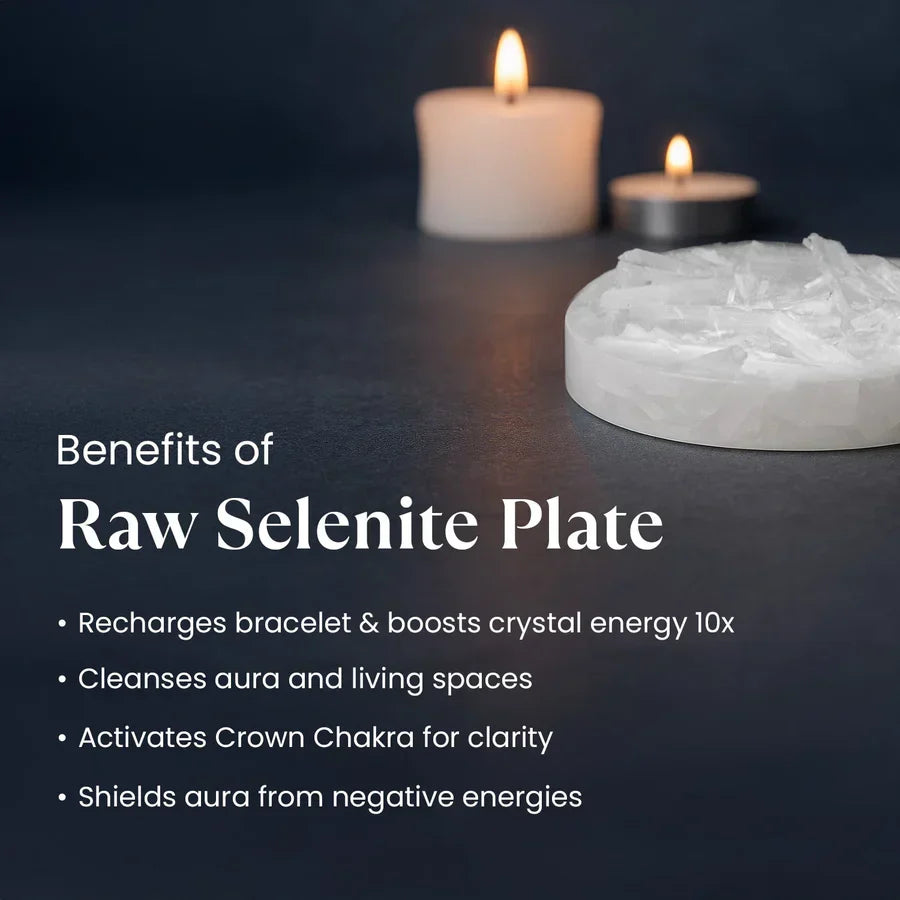 OM Pyrite Wealth Combo with Raw Selenite Plate